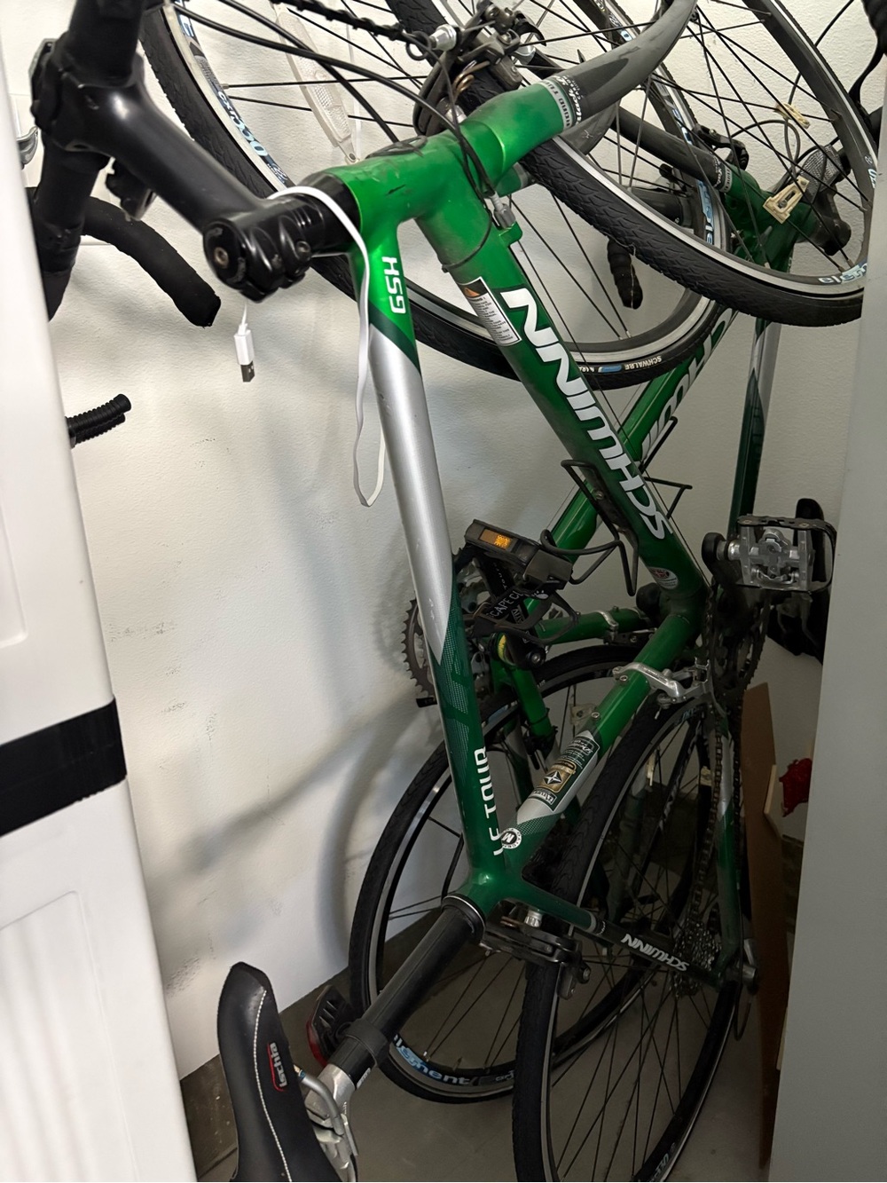 Schwinn Green and Silver Road Bike Frame